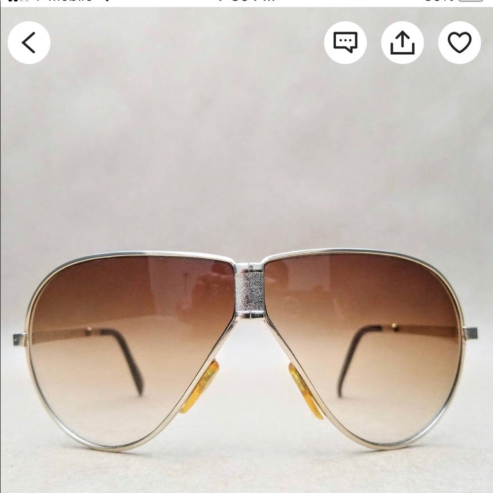 Vintage aviator sunglasses with case